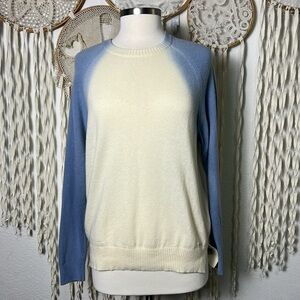 Diesel Wool Blend Cream and Blue Sweater Size XS